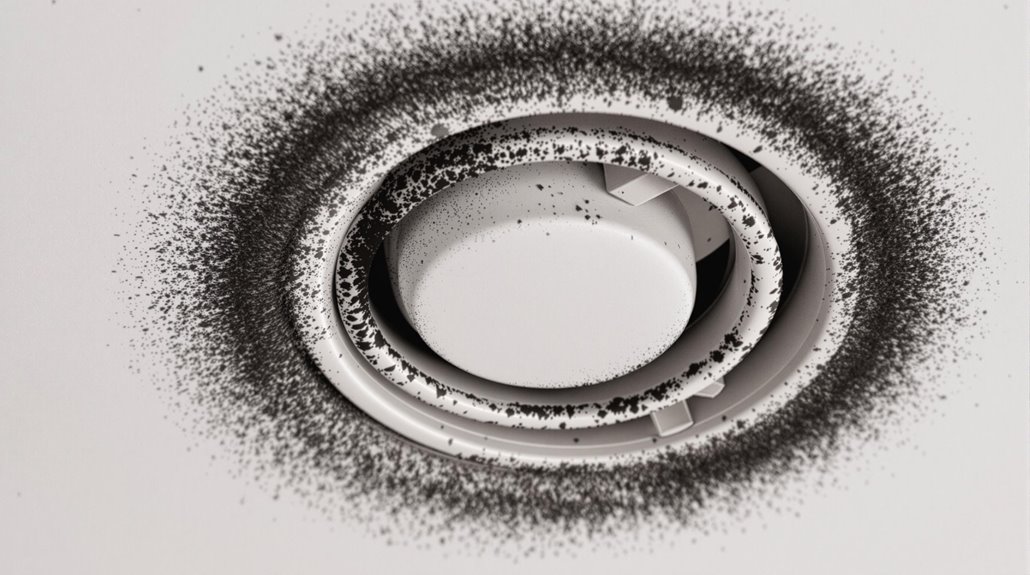 black dust around vents